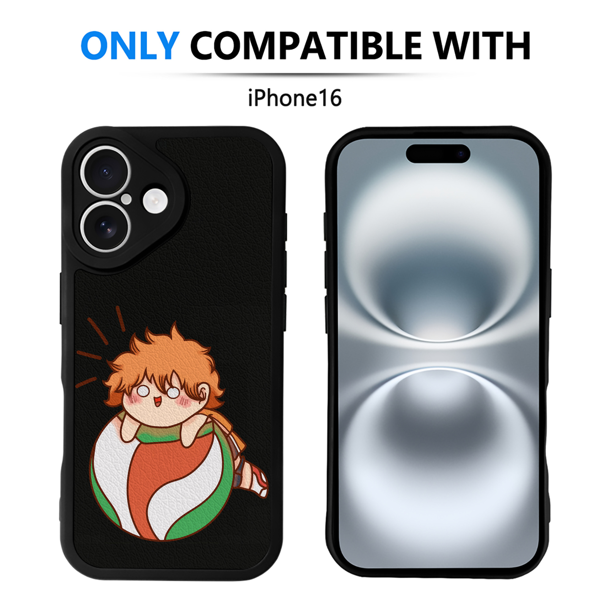 （画像用） ハイキュー!! Haikyu!! 【iPhone 16シリーズ対応】シリコンスマホケース（レザー調） 材質：シリコン